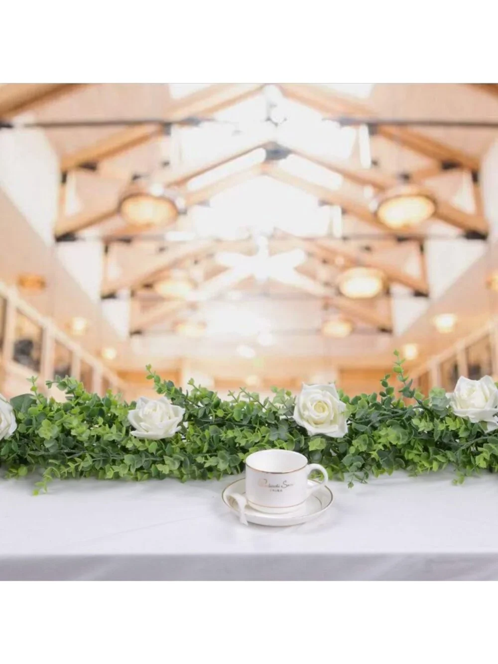 6 Pack Faux Eucalyptus Garland - Artificial Hanging Vines for Wedding Decor